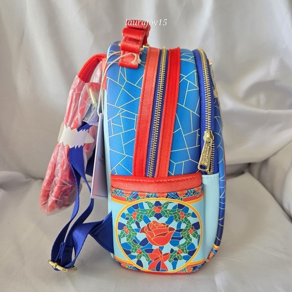 Disney Loungefly Beauty And The Beast Stained Glass Mini Backpack Christmas 2025 main image 10